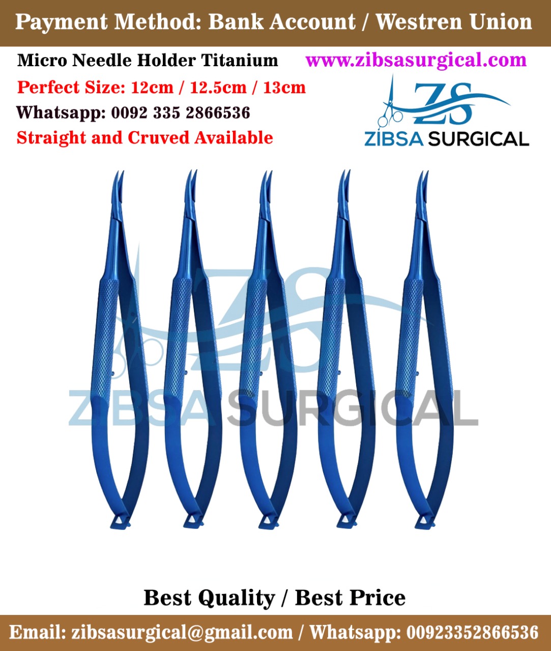 Micro Needle Holder Titanium