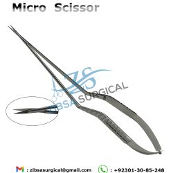 Bayonet Micro Scissor - Str - Perfect Size 220mm / Material Stainless Steel / Price $250 -  Brand name: Zibsa Surgical